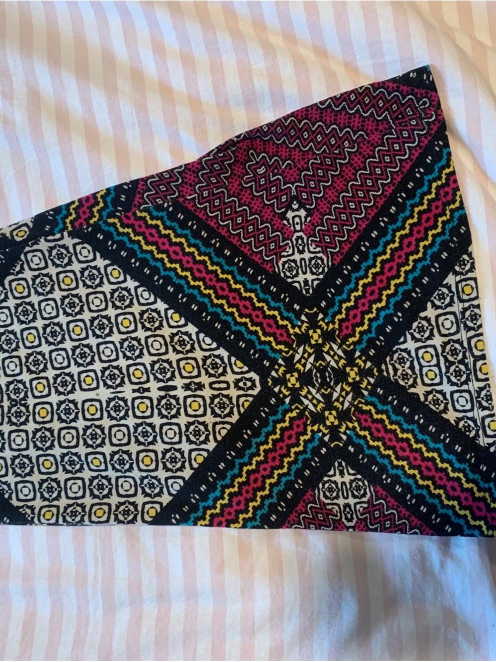 Black Geometric Print Pull-On with Multicolor Accents - Picture 3 of 4